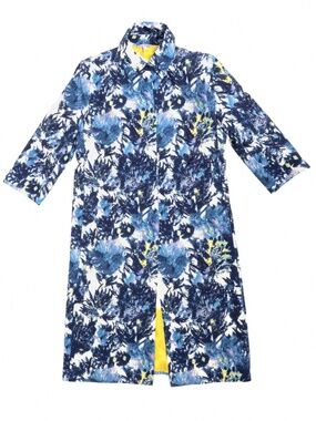 NWT FRANCES VALENTINE BALMACAAN JACKET IN BLUE THISTLE